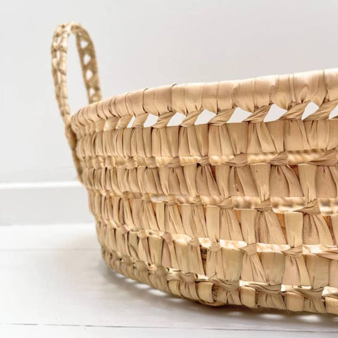 contenitore decorativo in vimini naturale intrecciato a mano