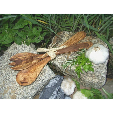 Posate da Insalata in Legno d'Ulivo (30 cm)