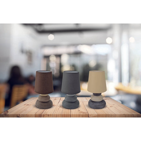 Lampada da Tavolo in Ceramica "Stoney" (H: 31 cm) – Naturale