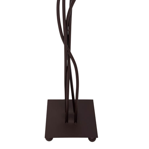 Lampada da Terra Multi-Paralume "Boho" – 4 Paralumi in Cotone Beige e Marrone (H: 138 cm)