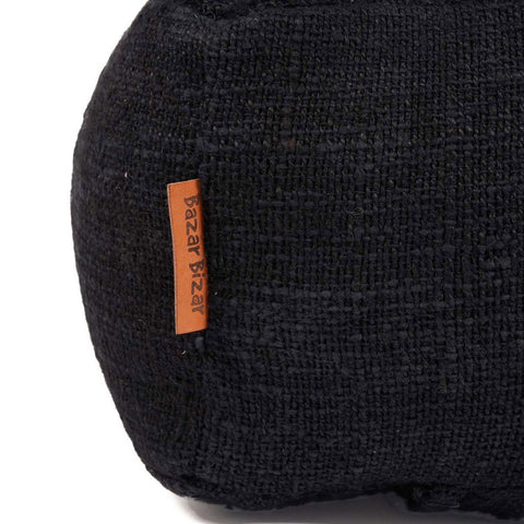 Pouf Basso Rotondo in Cotone Intrecciato Comfy Pouffe (60x25 cm)