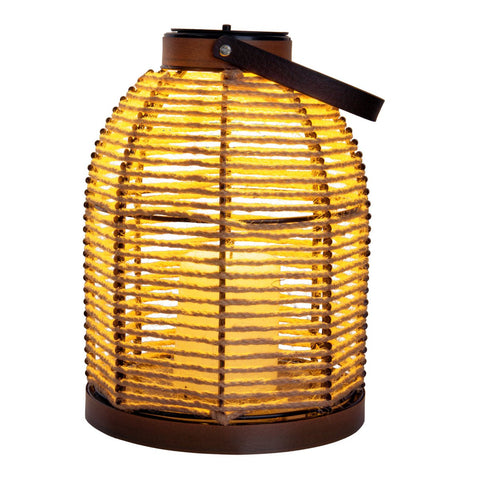 Lampada Solare a LED da Esterno "Korbinian" (29 x 21 cm) – Effetto Juta & Metallo