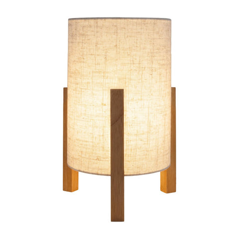 Lampada da Tavolo in Legno e Tessuto "Matilda" (H: 32 cm) – Attacco E27