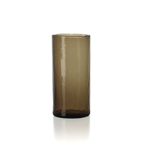 Bicchiere highball alto in vetro soffiato color grigio fumé Café Noir 7,5x16 cm