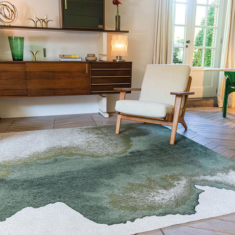 Louis De Poortere Tappeto Flatweave Eco-Sostenibile "Lagoon" – Verde Palma