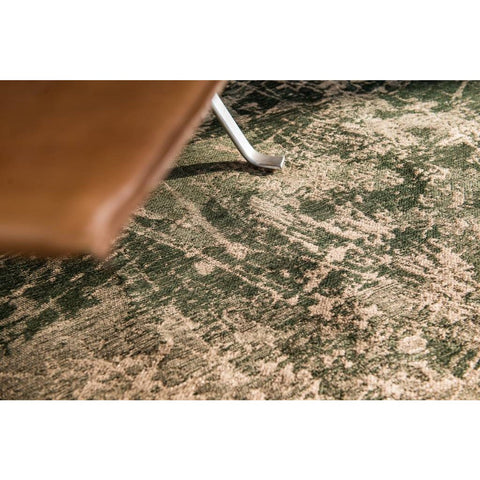 Louis De Poortere Tappeto Flatweave Eco-Sostenibile "Cracks" – Pino Scuro