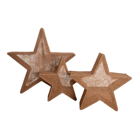 Set di 3 Stelle Decorative a LED "Sternen-Trio" – Marrone & Warm Bronze