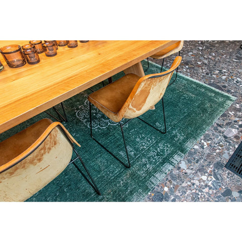 Louis De Poortere Tappeto Flatweave "Medallion" – Majestic Forest (Verde)