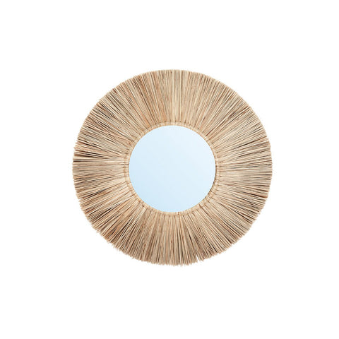 Specchio Tondo in Erba Naturale Alang Alang – Grande (Ø 50 cm)