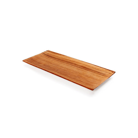 Piatto per Sushi in Radice di Teak Artigianale (Piccolo, 26x12 cm)