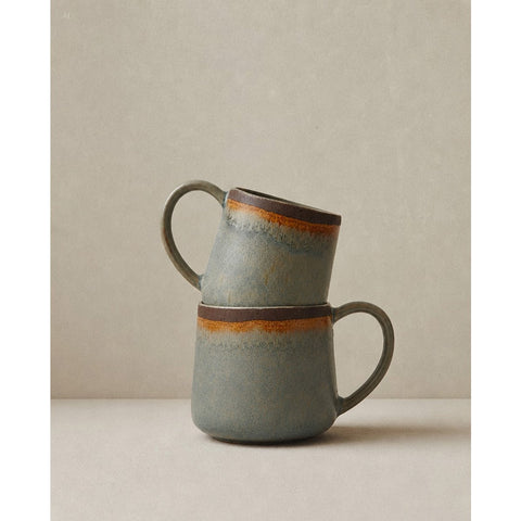 Tazza in Gres Portoghese Côa – Marrone e Verde (Grande, 440 g)