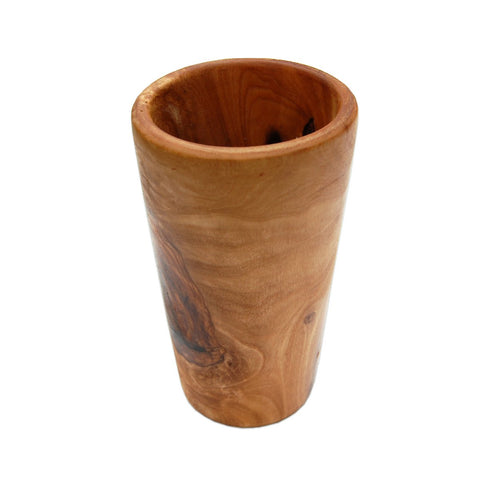 Bicchiere grande in legno d’ulivo