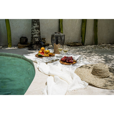 Rectangular Tablecloth in Pure Linen (150x250 cm) - Optical White