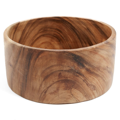 Insalatiera Scultorea in Legno di Suar – Naturale (L, Ø 25 cm)