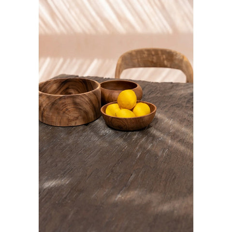 Insalatiera Scultorea in Legno di Suar – Naturale (L, Ø 25 cm)