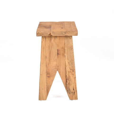 Sgabello Siku in Teak di Recupero – Naturale