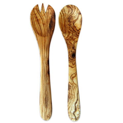 Posate da Insalata in Legno d'Ulivo (30 cm)