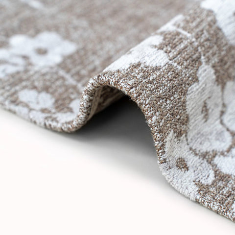 Tappeto Flatweave Eco-Sostenibile "Sakura" – Morning Mist (Grigio e Marrone)