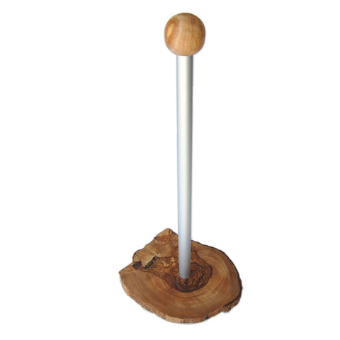 Classic kitchen paper towel holder made of olive wood