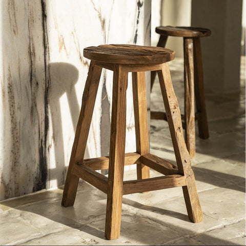 Sgabello in legno da bar