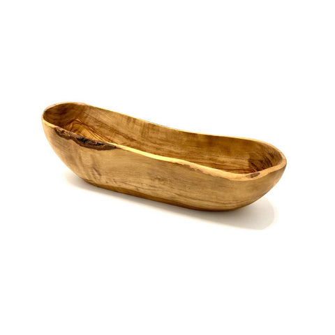 Rustic Olive Wood Bread and Fruit Bowl (25–34 cm)