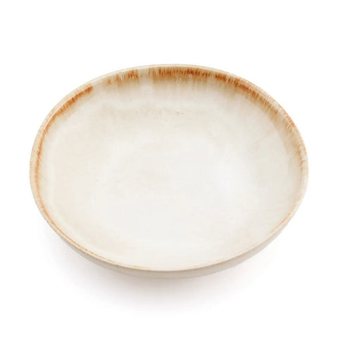 Piatto Ciotola Piccolo in Gres Portoghese Cascais – Bianco e Oro (Ø 16,5 cm)