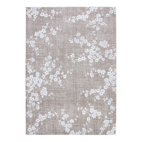Tappeto Flatweave Eco-Sostenibile "Sakura" – Morning Mist (Grigio e Marrone)