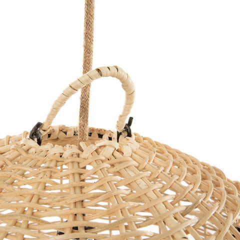 Lampada a sospensione Amalfi in rattan naturale – M