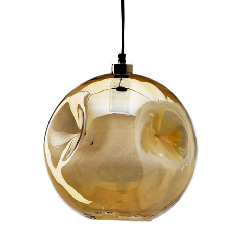 Lampada a sospensione in vetro riciclato oro pallido Bubbella 29