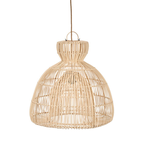 Lampada a sospensione Matcha Whisk in Rattan Naturale - M