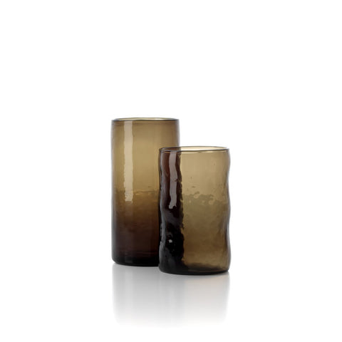 Bicchiere Basso in Vetro Soffiato The Dusk – Carbone (Medio, H 10 cm)