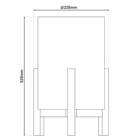 Lampada "Matilda" in Legno Naturale e Tessuto – 52 cm