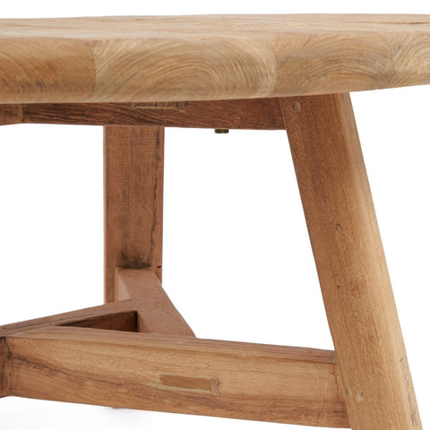 Tavolino da Salotto Circolare in Legno Artigianale Fusuma – Grande (Ø 80 cm)