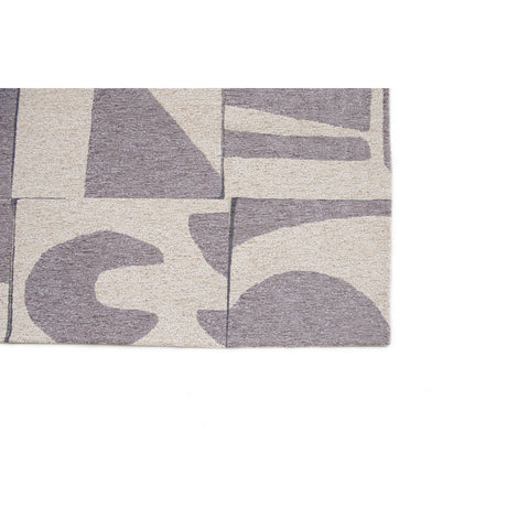 Tappeto Flatweave Eco-Sostenibile "Papercut" – String (Grigio e Marrone)