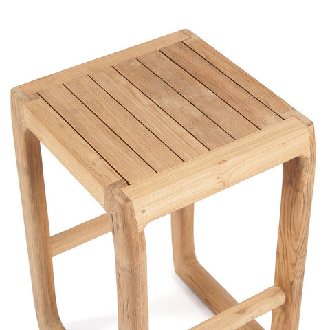 Sgabello da Bar Outdoor in Teak di Recupero Ithaca (H 70 cm)