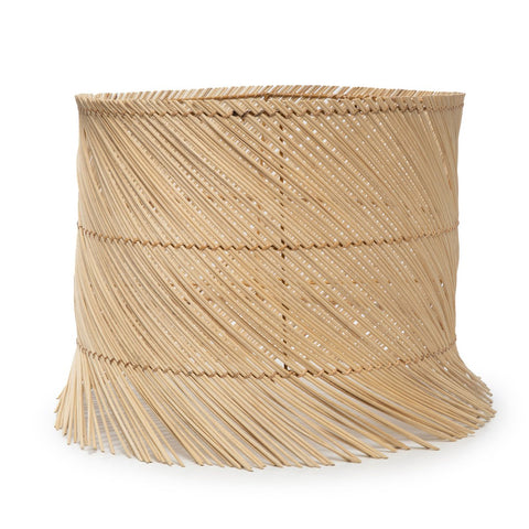 Paralume da Tavolo in Rattan e Pandan – Naturale (Ø 42 cm, H 35 cm)