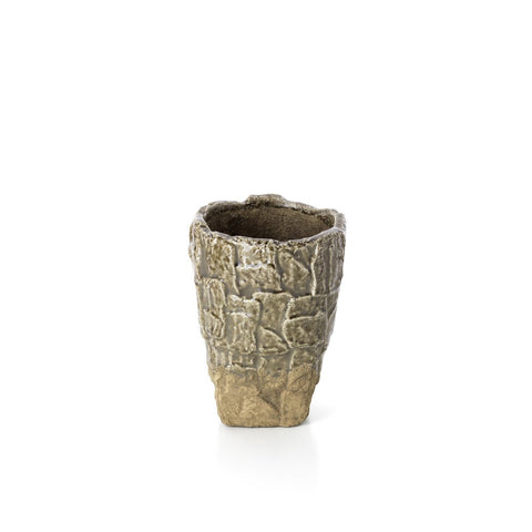 Vaso Scultoreo in Gres The Rock Texture – Pietra Grigia / Cemento - S
