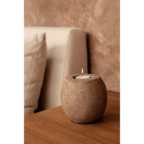 Portacandele Cavestone in Terracotta – Marrone