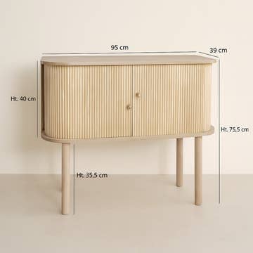 Credenza Japandi in Legno Naturale Hector