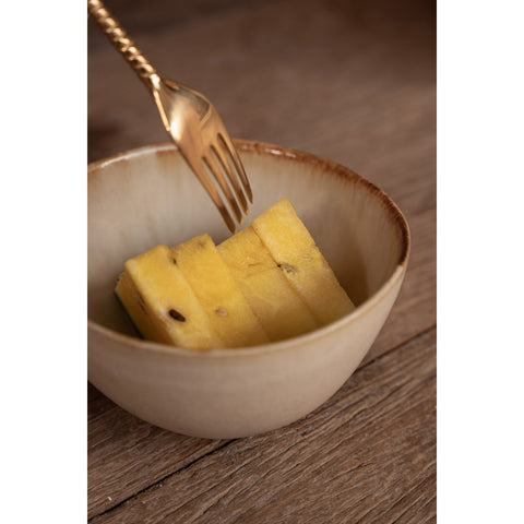 Forchetta Scultorea all'Ananas – Ottone Dorato (22 cm)