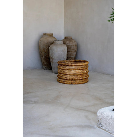 Cestino Contenitore Scultoreo in Alga Marina Chungu (Ø 54 cm, H 35 cm)