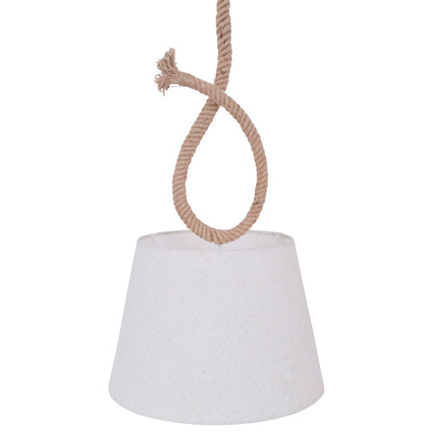 Lampada a Sospensione in Corda di Iuta e Tessuto "Rope" (Ø 35 cm) – Attacco E27