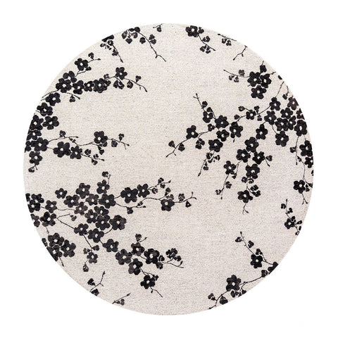 Louis De Poortere Tappeto Floreale Eco – Night Snow / Nero Sakura