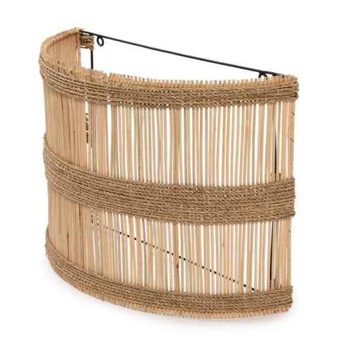 Applique da Parete in Rattan e Alga Marina The Doedoe – Naturale (Media, H 33 cm)