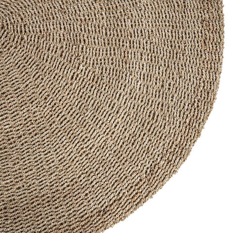 Tappeto Rotondo Intrecciato in Sisal Sizali "I'm" – Naturale (Ø 150 cm)