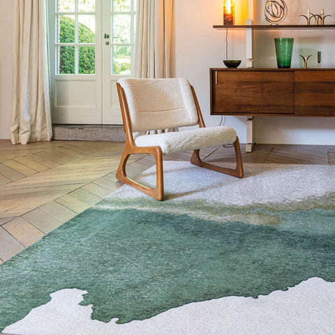 Louis De Poortere Tappeto Flatweave Eco-Sostenibile "Lagoon" – Verde Palma