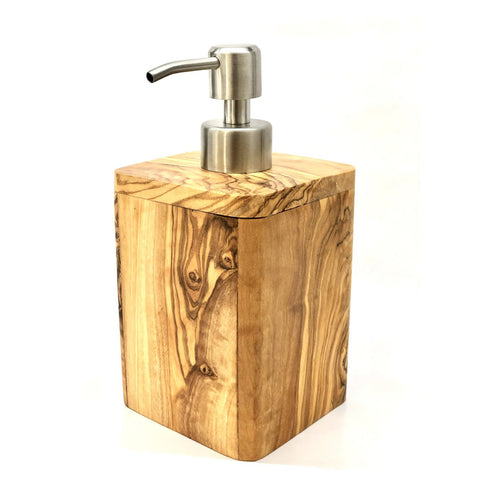 Dispenser Sapone ENJOY in Legno d’Ulivo e Acciaio Inox 150 ml