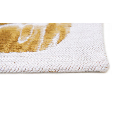 Tappeto Flatweave Eco-Sostenibile "Swim" – Zafferano (Oro, Beige e Bianco)