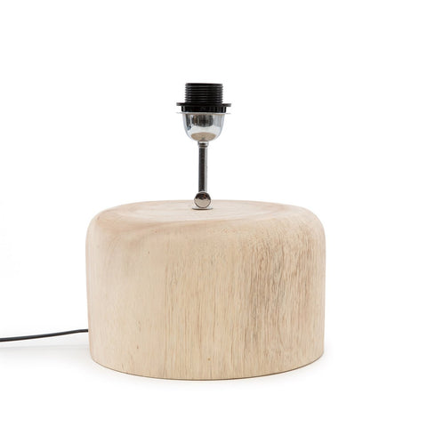 Base per Lampada da Tavolo in Legno di Teak Naturale