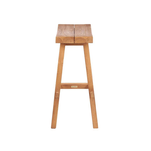 Sgabello da Bar Outdoor in Teak di Recupero Tabanan (H 75 cm)